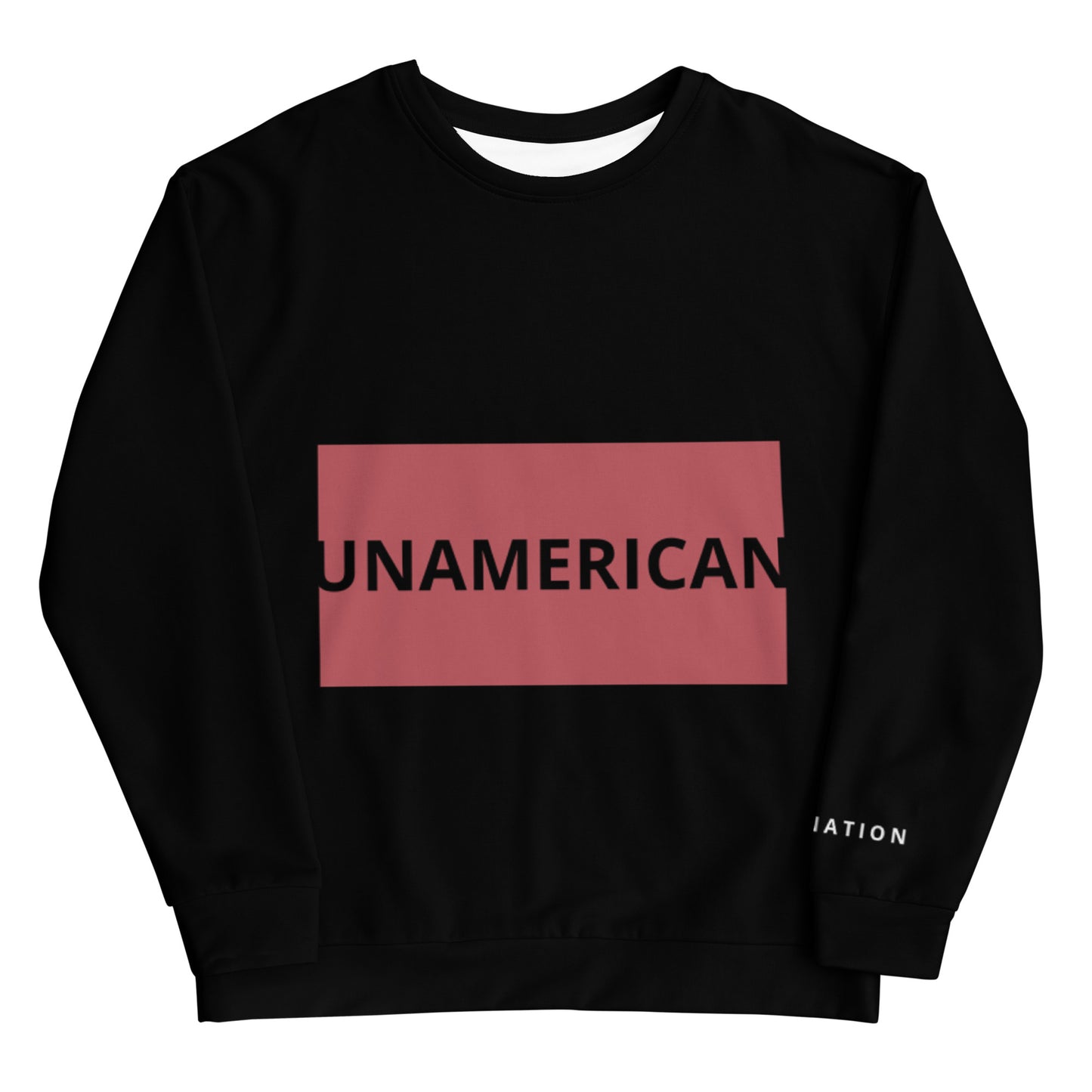 FN UNAMERICAN UNISEX: LAX Sweatshirt (black/mandy)