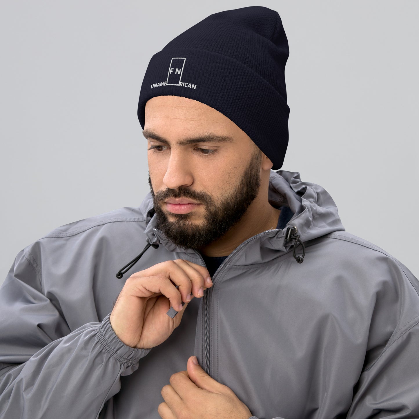 FN UNAMERICAN UNISEX: LAX Cuffed Skully (navy/white)