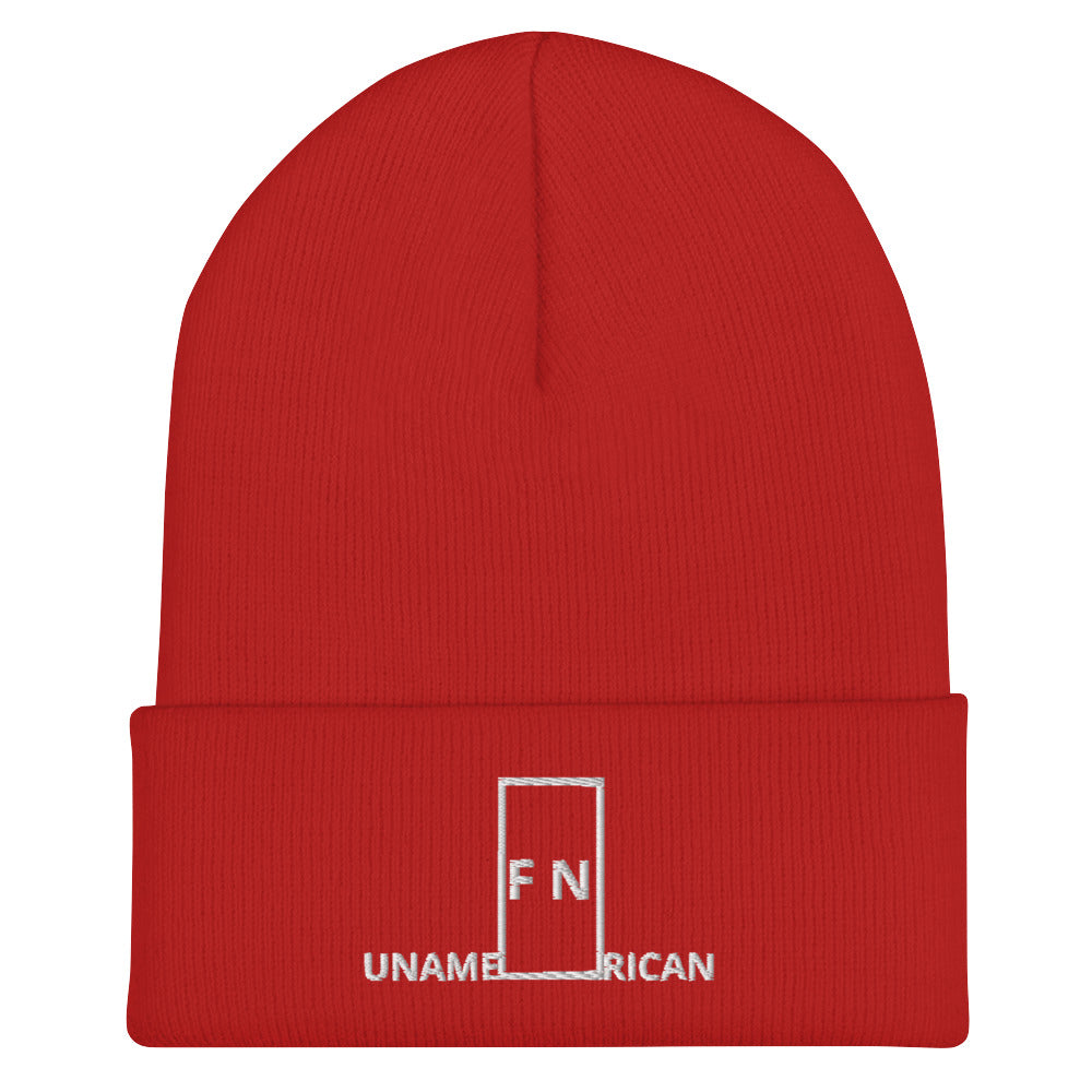 FN UNAMERICAN UNISEX: LAX Cuffed Skully (red/white)