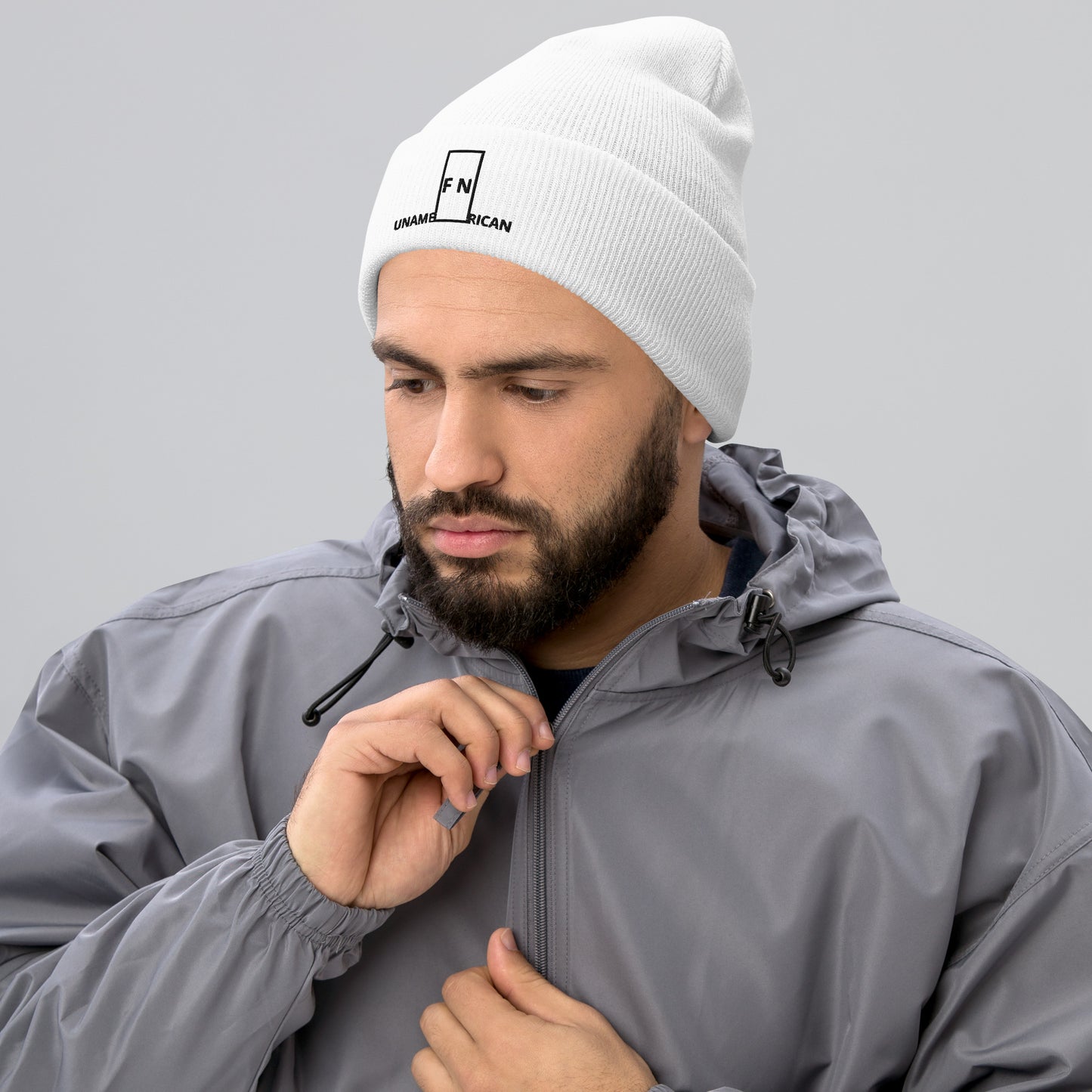 FN UNAMERICAN UNISEX: LAX Cuffed Skully (white/black)