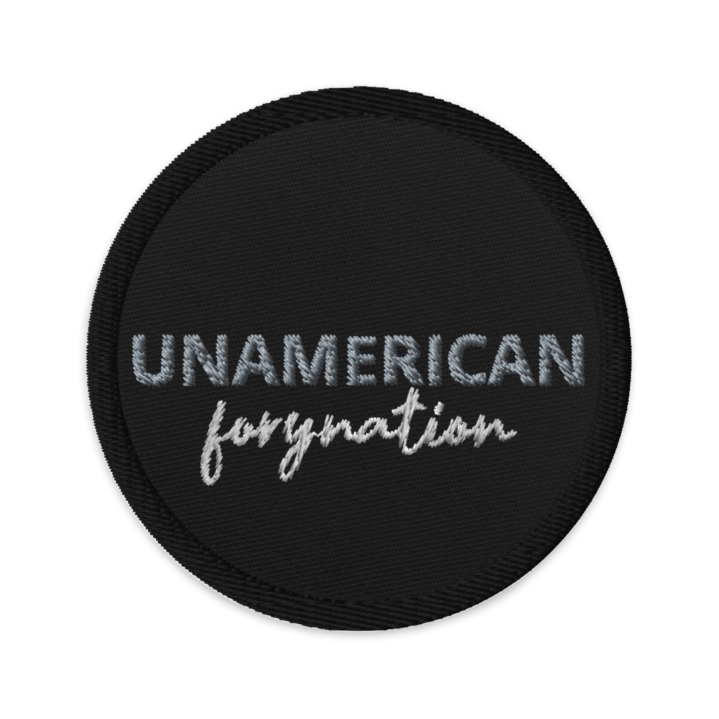 FN ACCESSORIES: Unamerican Embroidered Patch (black)