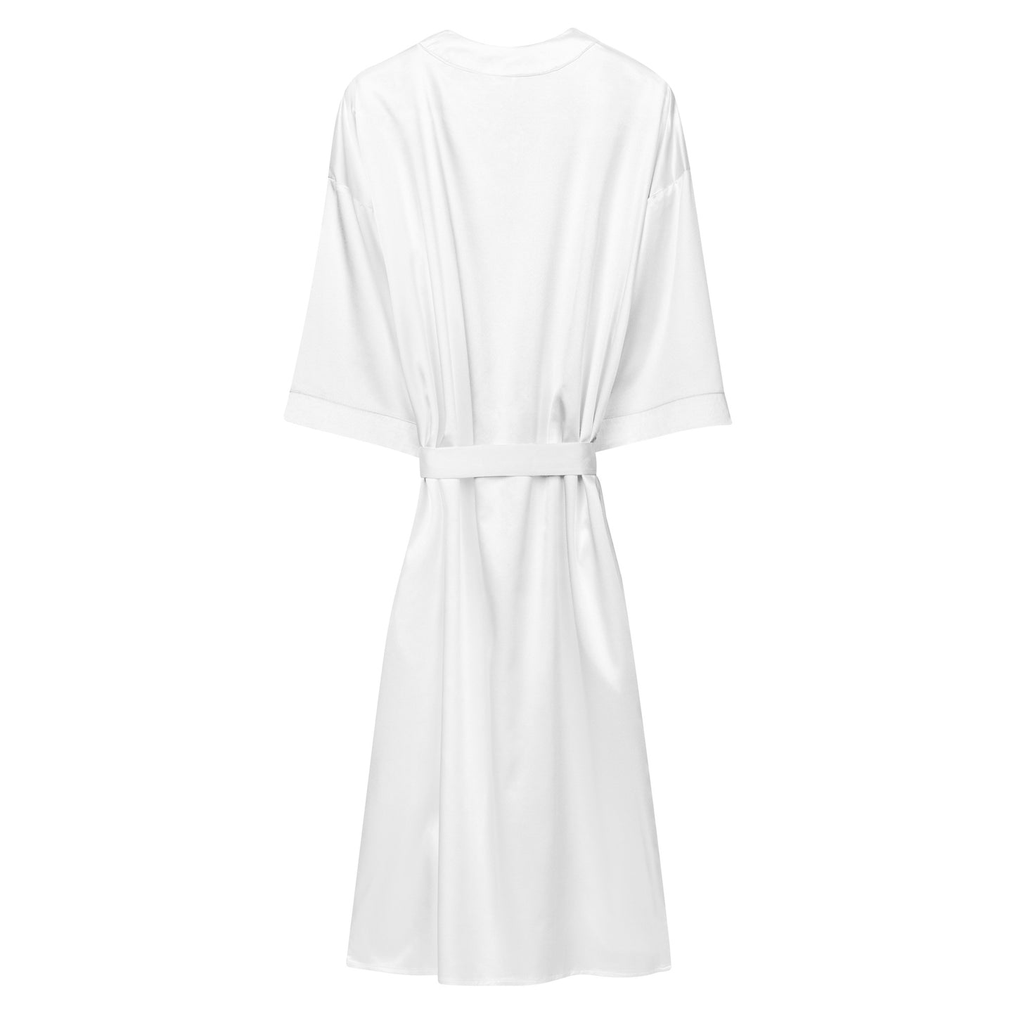 FN SLEEPWEAR WOMEN'S: Signature Satin Robe (white) embroidered