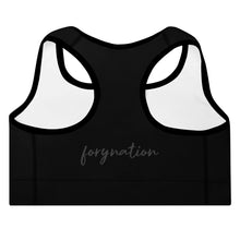 Load image into Gallery viewer, FORYNATION- UNAMERICAN WOMEN&#39;S: BLACKOUT SPORTS BRA
