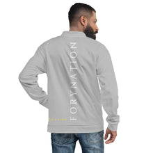 Load image into Gallery viewer, FORYNATION BASICS: SILVER UNISEX BOMBER JACKET
