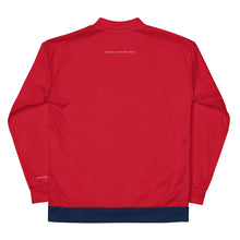 Load image into Gallery viewer, FN UNISEX: Citizens Bomber Jacket (red/navy trim)
