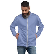 Load image into Gallery viewer, FORYNATION BASICS: WILD BLUE YONDER UNISEX BOMBER JACKET
