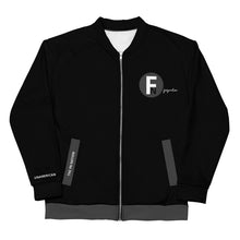 Load image into Gallery viewer, FN UNAMERICAN UNISEX: Signature Bomber Jacket (black/eclipse)
