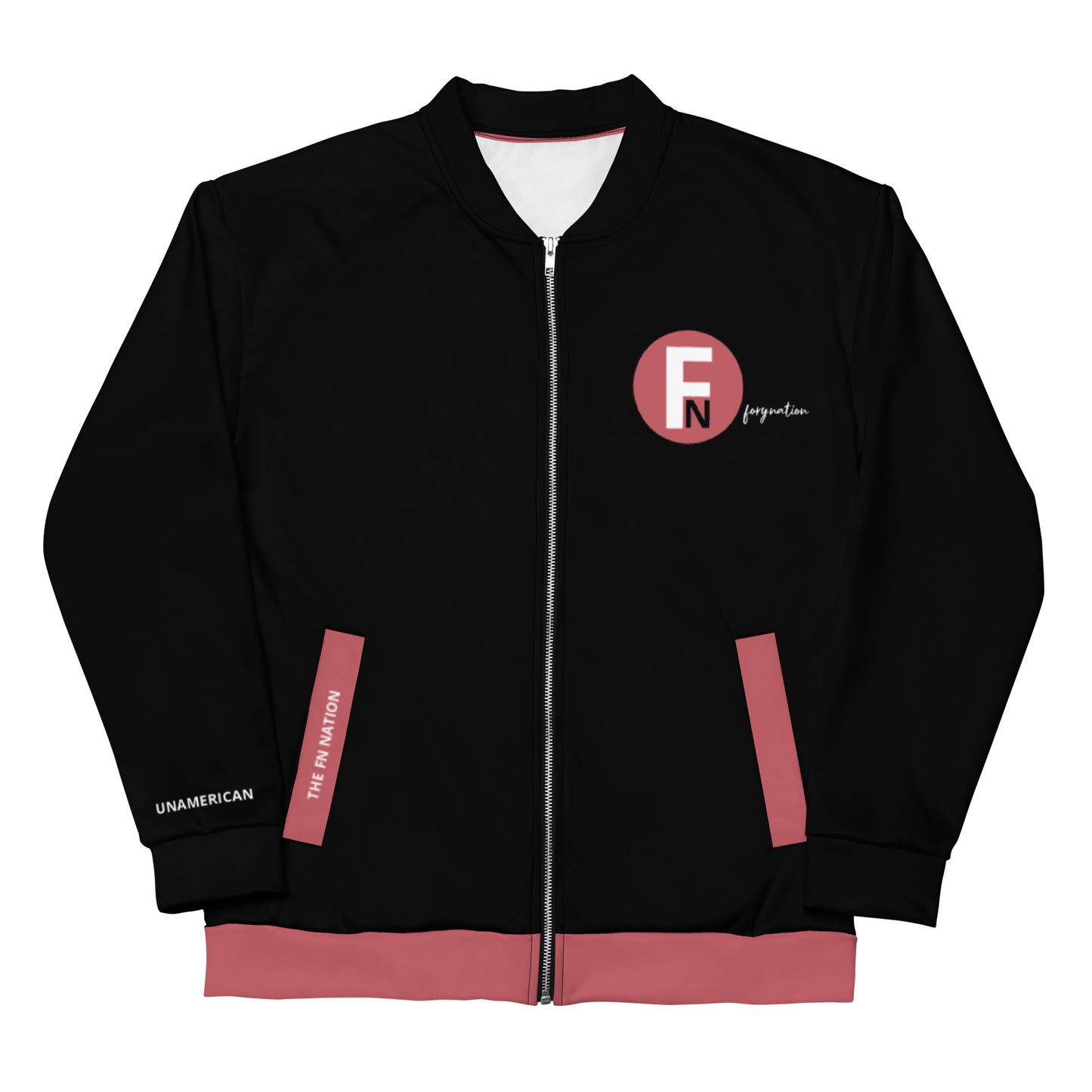 FN UNAMERICAN UNISEX: LAX Bomber Jacket (black/mandy)