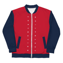 Load image into Gallery viewer, FN UNISEX: Citizens Duality Bomber Jacket (navy/red)
