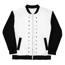 Load image into Gallery viewer, FN UNISEX: Citizens Duality Bomber Jacket (white/black)
