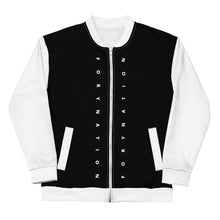 Load image into Gallery viewer, FN BASICS UNISEX: Citizens Duality Bomber Jacket (black/white)
