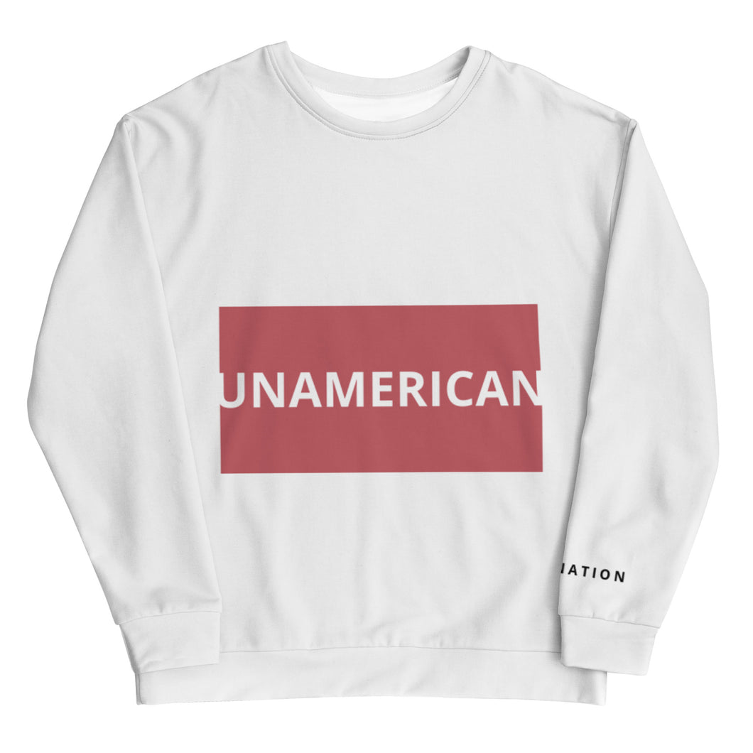 FN UNAMERICAN UNISEX: Signature Sweatshirt (white/mandy)