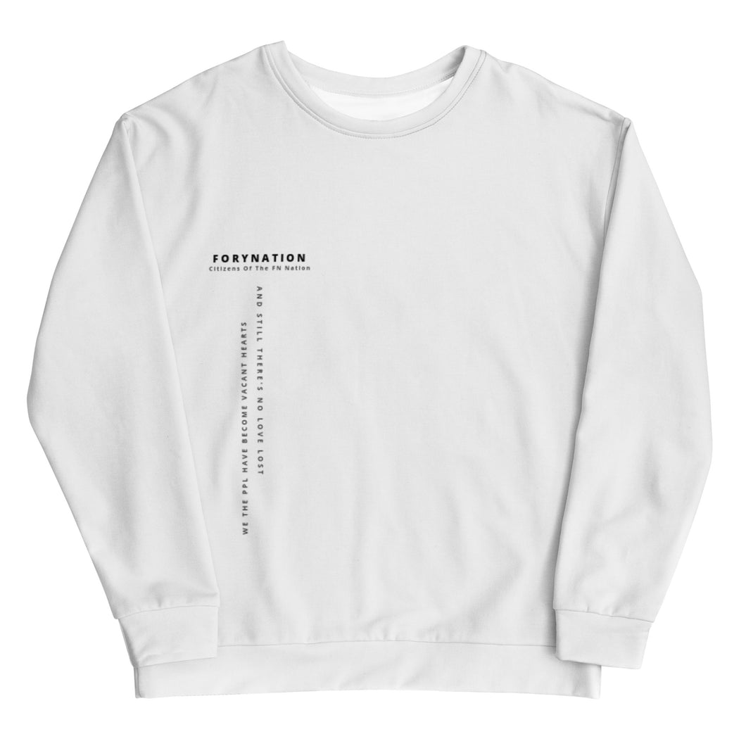 FN BASICS UNISEX: Citizens Sweatshirt (white)