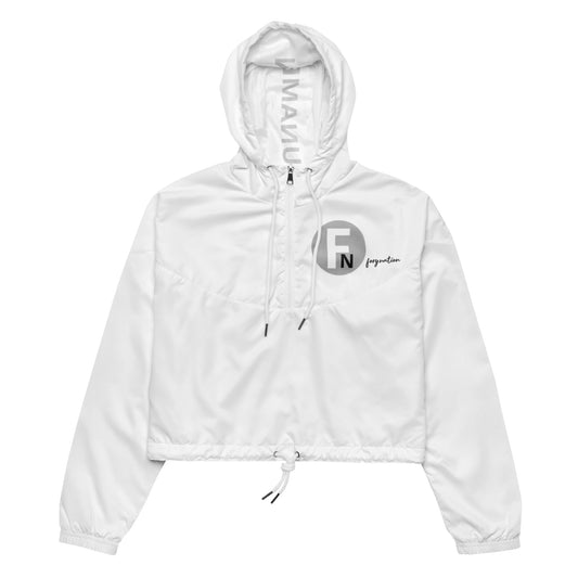 FN UNAMERICAN WOMEN'S: LAX Cropped Windbreaker (white/silver)