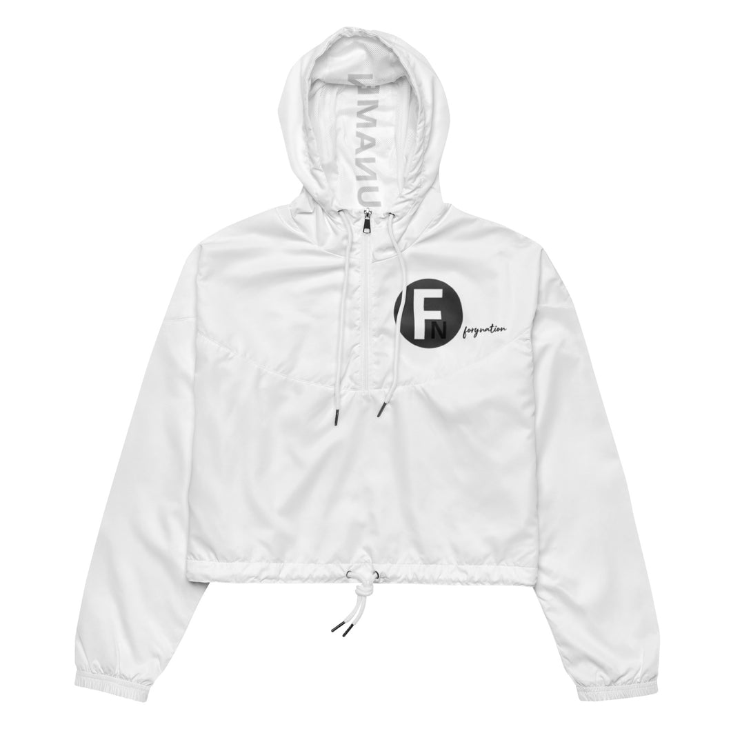 FN UNAMERICAN WOMEN'S: Cropped Windbreaker (white/eclipse)