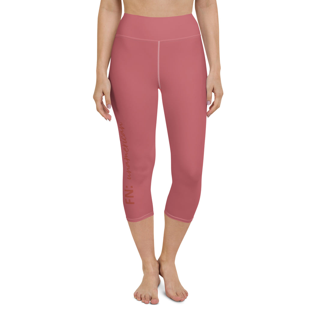 FORYNATION- UNAMERICAN: Red Flag Yoga Capri Leggings