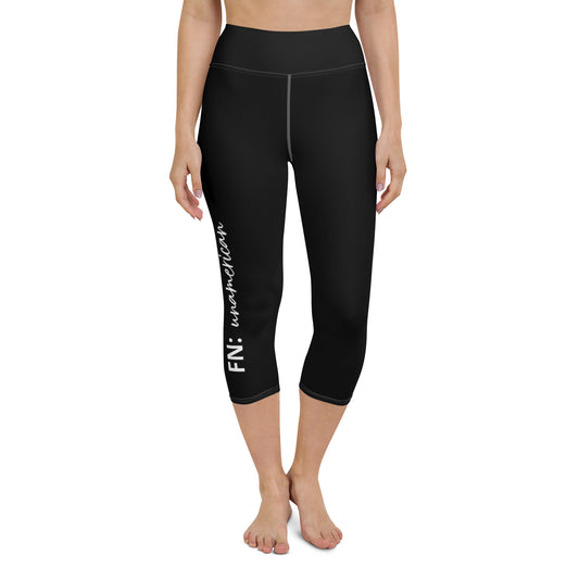 FN WOMEN'S SPORTS: Unamerican Yoga Capri Leggings (black/white)