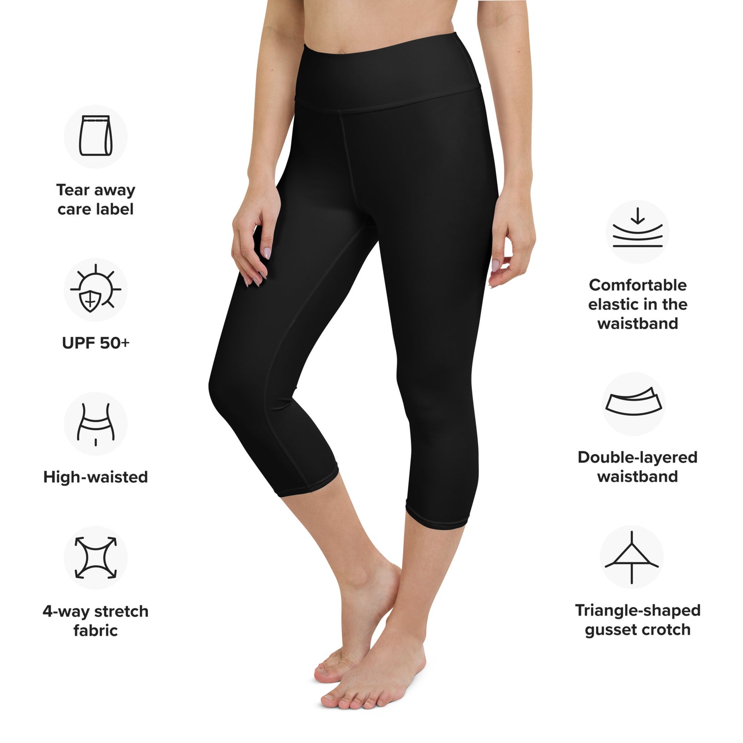FN WOMEN'S SPORTS: Unamerican Yoga Capri Leggings (blackout)