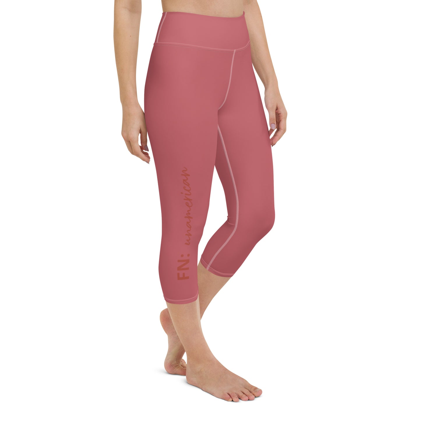 FN WOMEN'S SPORTS: Unamerican Yoga Capri Leggings (mandy)