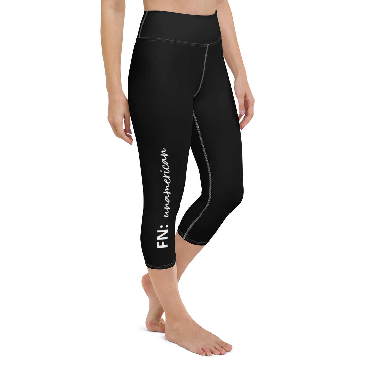 FN WOMEN'S SPORTS: Unamerican Yoga Capri Leggings (black/white)