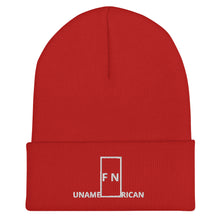 Load image into Gallery viewer, FN UNAMERICAN UNISEX: Signature Cuffed Skully (red/white)
