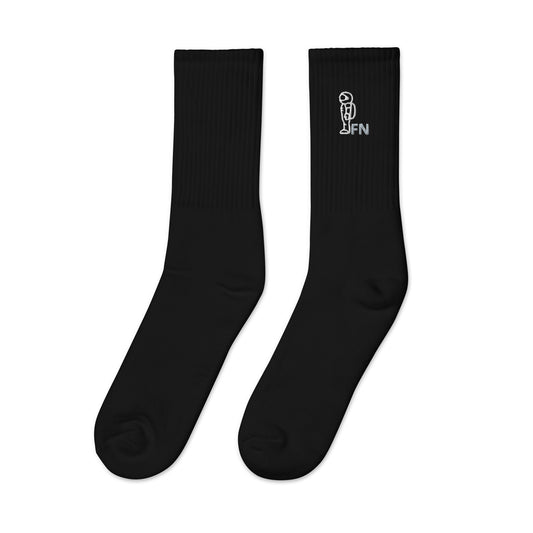 FN UNDERWEAR UNISEX: Unamerican Astro Embroidered Socks (black)