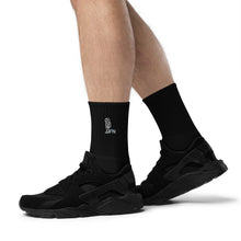 Load image into Gallery viewer, FORYNATION- UNAMERICAN BLACK ASTRO EMBROIDERED SOCKS
