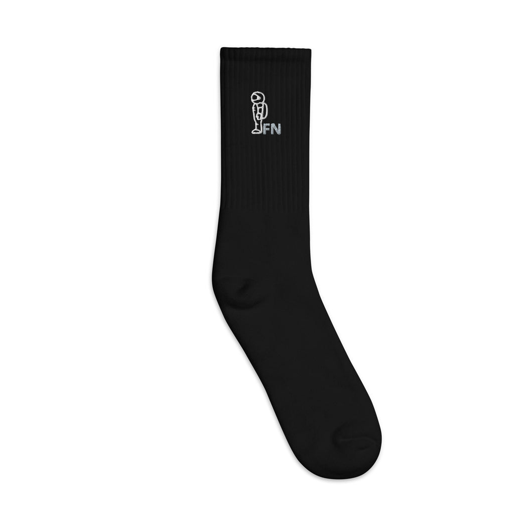FORYNATION- UNAMERICAN BLACK ASTRO EMBROIDERED SOCKS