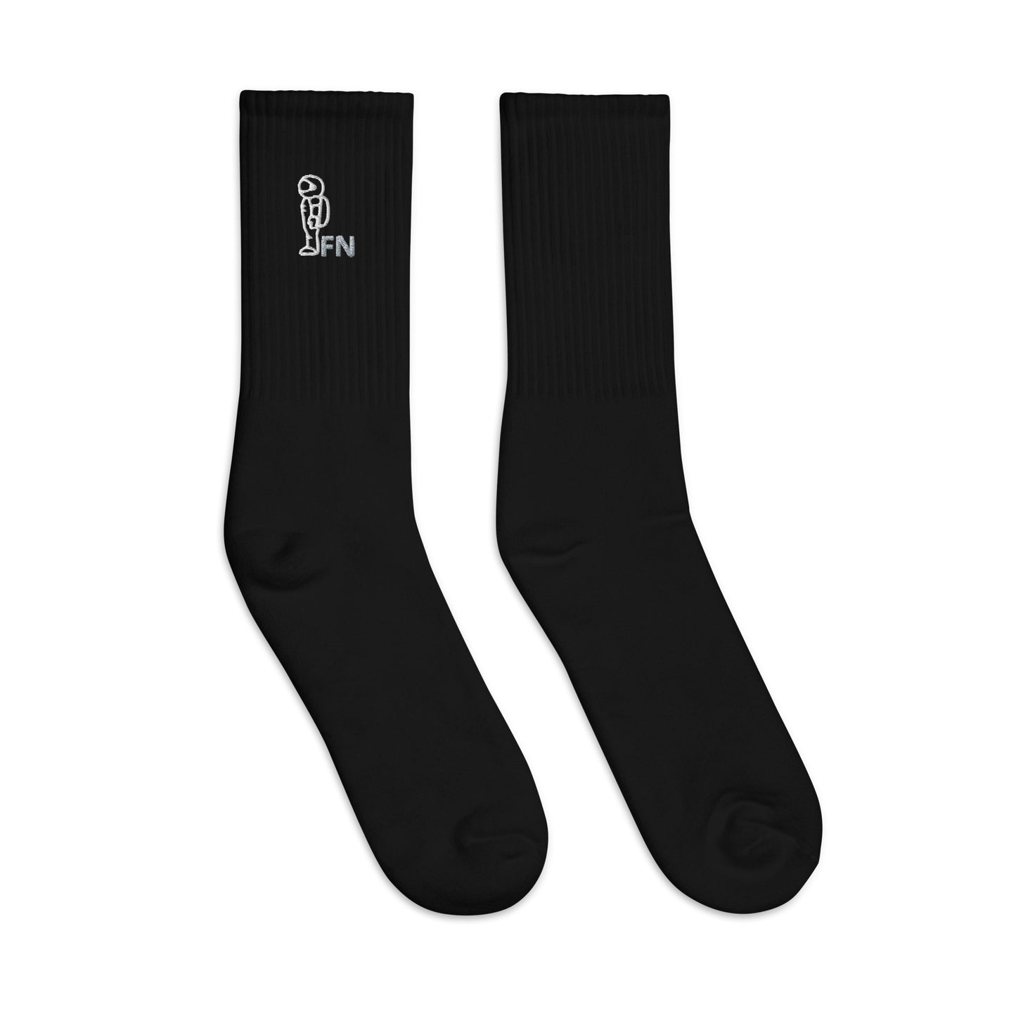 FN UNDERWEAR UNISEX: Unamerican Astro Embroidered Socks (black)