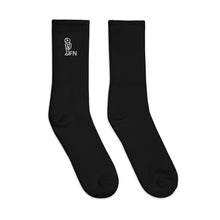 Load image into Gallery viewer, FORYNATION- UNAMERICAN BLACK ASTRO EMBROIDERED SOCKS
