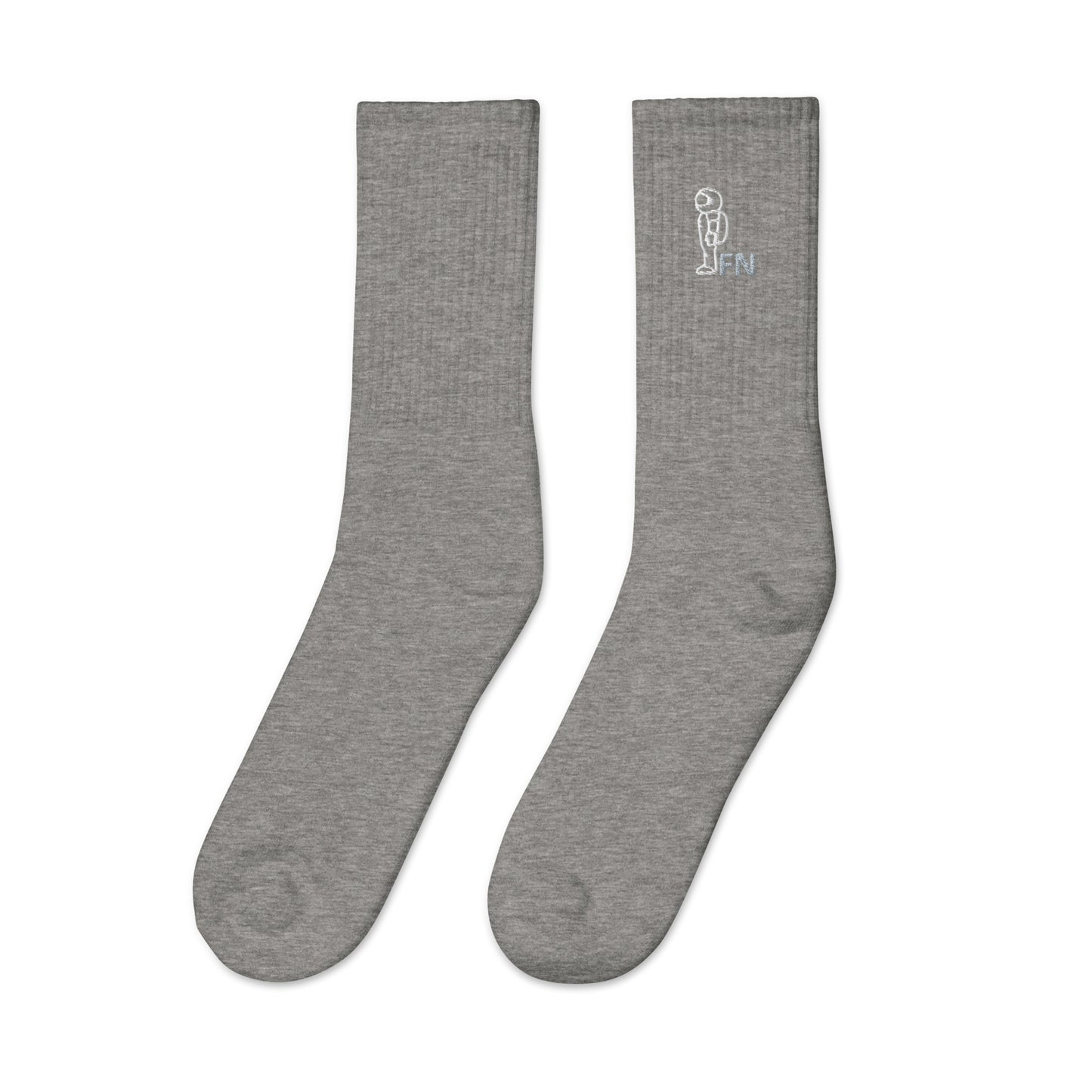 FN UNDERWEAR UNISEX: Unamerican Astro Embroidered Socks (grey)