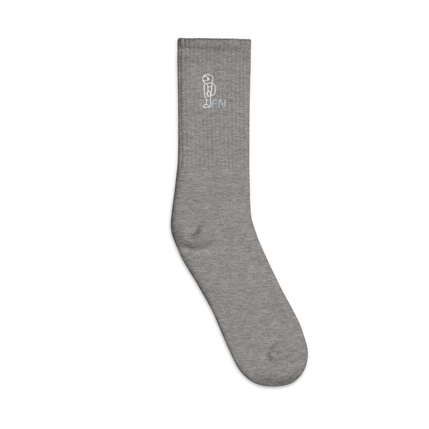 FN UNDERWEAR UNISEX: Unamerican Astro Embroidered Socks (grey)