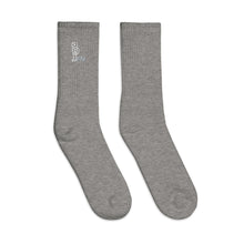 Load image into Gallery viewer, FORYNATION- UNAMERICAN GREY ASTRO EMBROIDERED SOCKS
