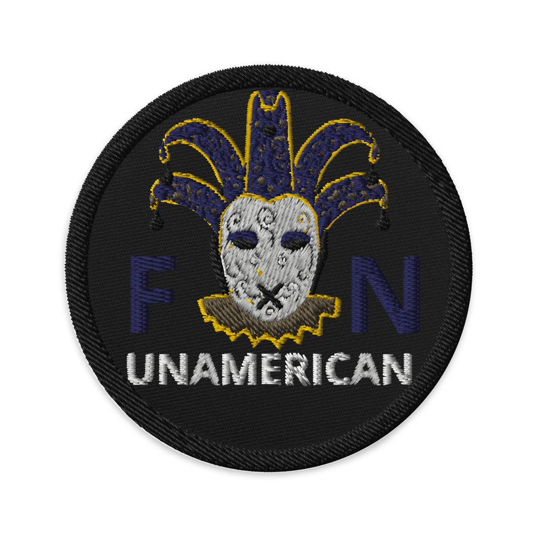 FN UNAMERICAN: Pseudo Round Embroidered Patches (FN-navy/black)