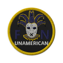 Load image into Gallery viewer, FN UNAMERICAN: Pseudo Round Embroidered Patches (FN-navy/yellow)
