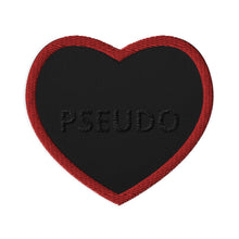 Load image into Gallery viewer, FN UNAMERICAN: Pseudo Heart Embroidered Patches (black/red)
