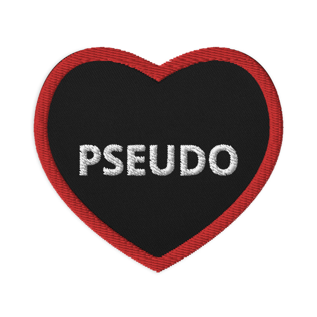 FN UNAMERICAN: Pseudo Heart Embroidered Patches (white/red)