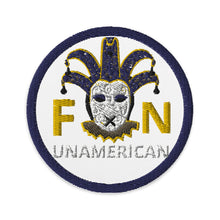 Load image into Gallery viewer, FN UNAMERICAN: Pseudo Round Embroidered Patches (FN-yellow/navy)

