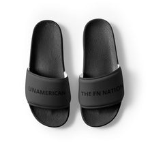 Load image into Gallery viewer, FN UNAMERICAN MEN&#39;S: Signature Slides (black/eclipse)
