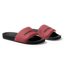 Load image into Gallery viewer, FN UNAMERICAN MEN&#39;S: Signature Slides (black/mandy)
