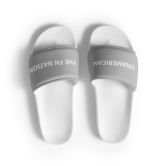 FN UNAMERICAN MEN'S: LAX Slides (white/silver)