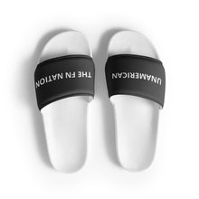 Load image into Gallery viewer, FN UNAMERICAN MEN&#39;S: Signature Slides (white/eclipse)
