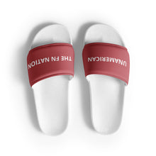 Load image into Gallery viewer, FN UNAMERICAN MEN&#39;S: Signature Slides (white/mandy)
