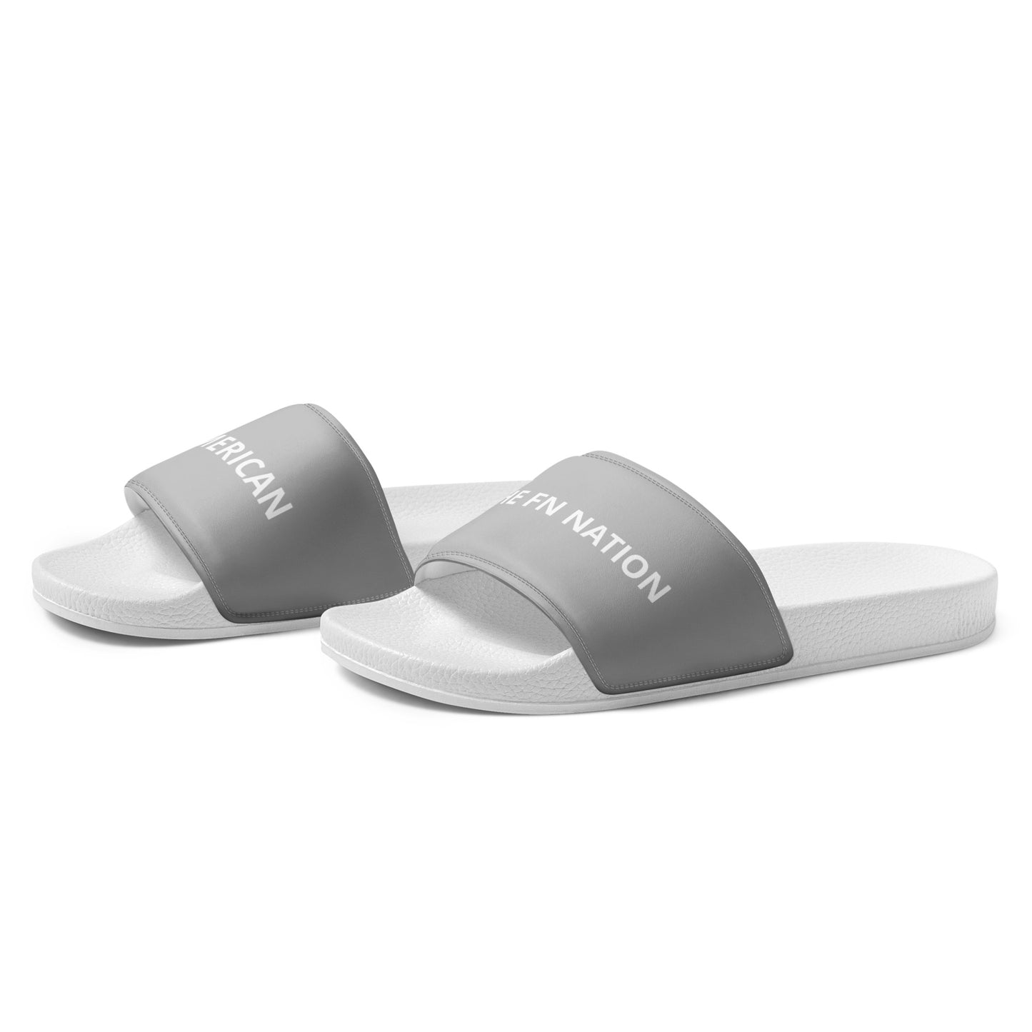 FN UNAMERICAN MEN'S: LAX Slides (white/silver)