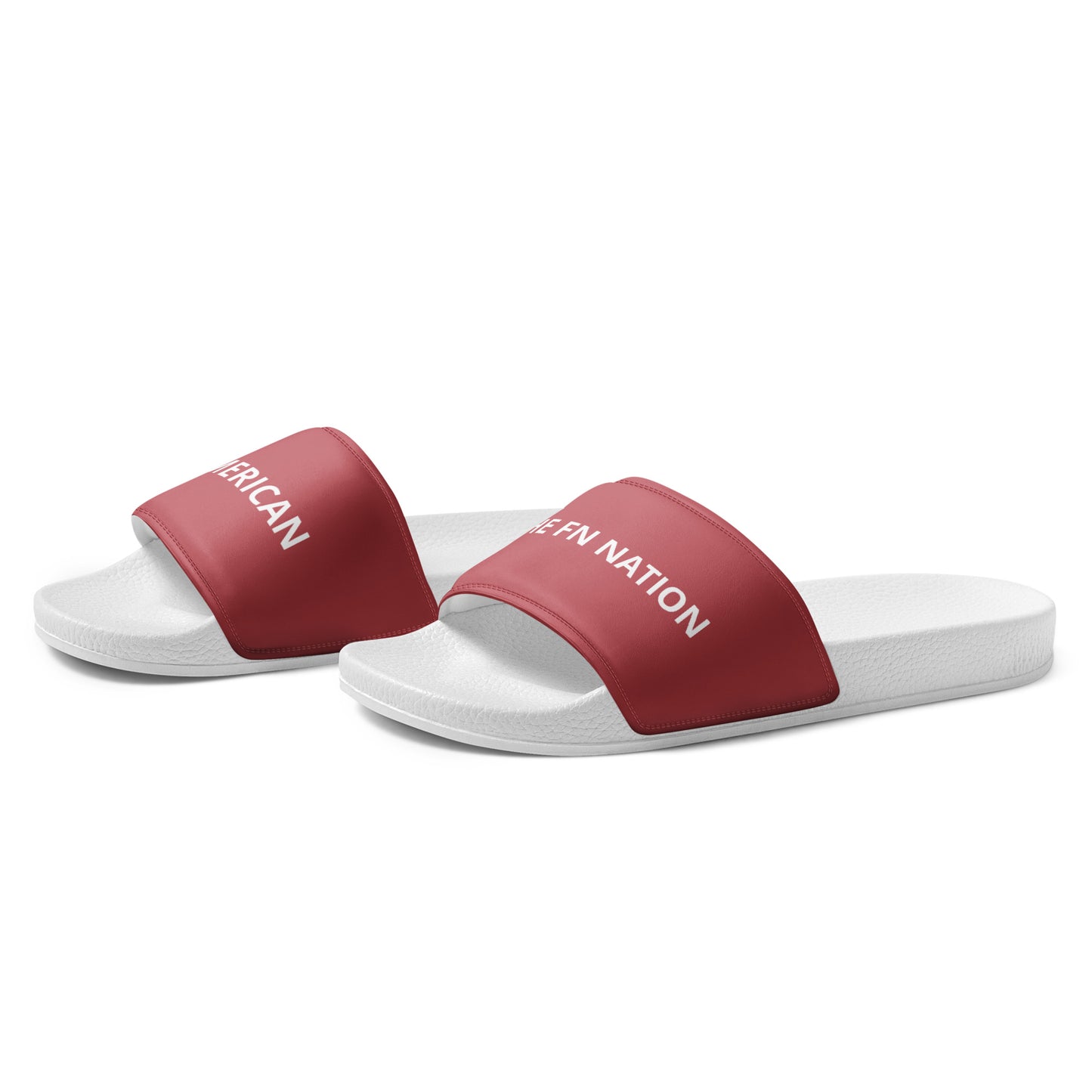 FN UNAMERICAN MEN'S: LAX Slides (white/mandy)