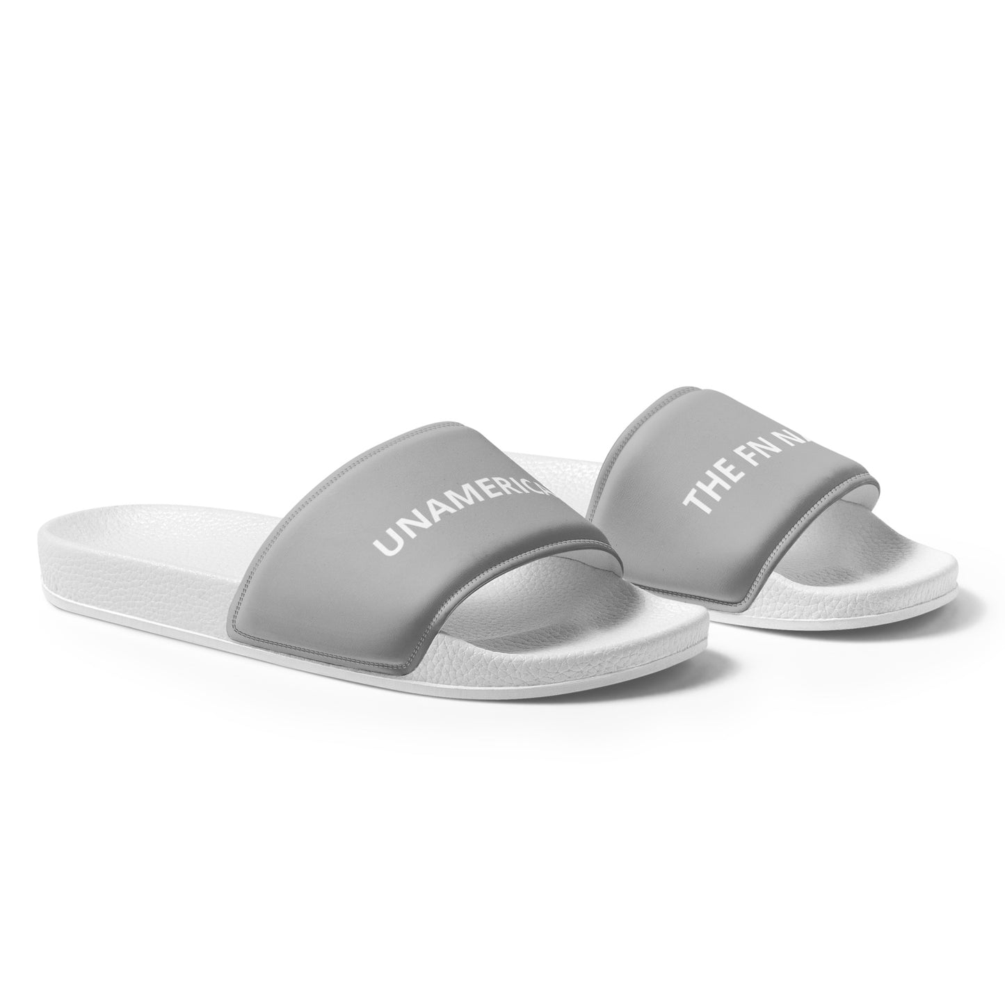 FN UNAMERICAN MEN'S: LAX Slides (white/silver)