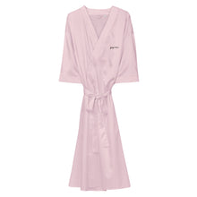 Load image into Gallery viewer, FORYNATION BASICS: LIGHT PINK SATIN EMBROIDERED ROBE
