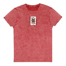 Load image into Gallery viewer, FN UNAMERICAN UNISEX: Queen Of Hearts Denim T-Shirt (embroidered)
