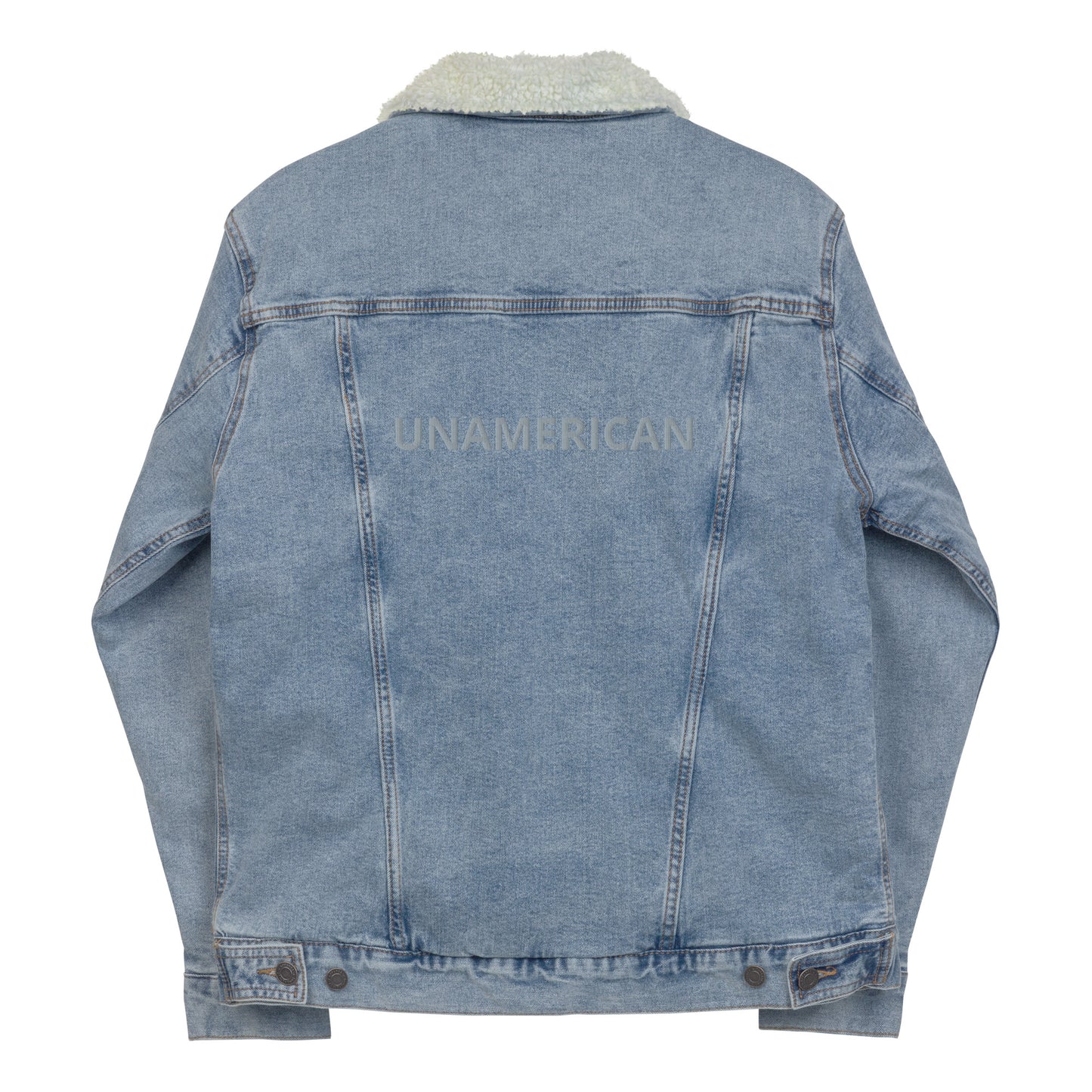 FN UNAMERICAN UNISEX: Denim Sherpa Jacket (light denim)