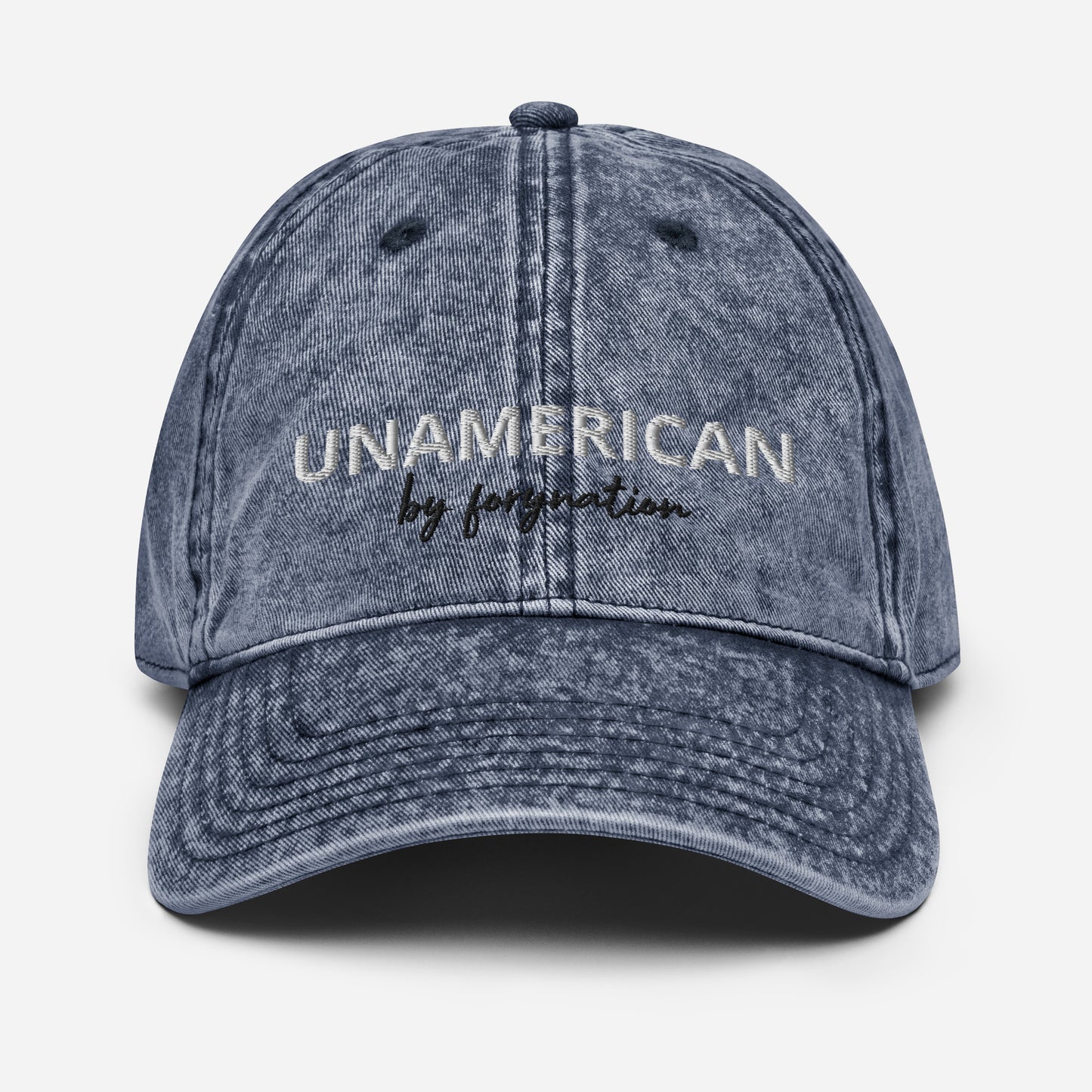 FN UNAMERICAN UNISEX: Vintage Denim Dad Hat (navy)